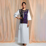 Long Kurta with Violet Kutch Applique