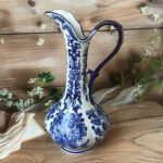 Blue and white ceramic decorative water jug
