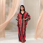 Flared Sleeve Kaftan with Threadwork