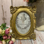 Golden Color Resin Photo Frame