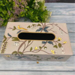 Metal Tissue Box Floral Printed