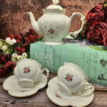 Porcelain Cup & Saucers with Small Flower European Design