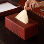 Sterling Tissue Box Holder Maroon