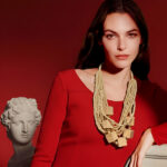 Beige Bead & Block Necklace