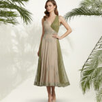 Hand Embroidered Georgette Flared Maxi Dress