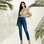 Peach Floral Shirt