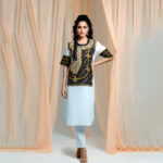Short Kurta with Black Kutch Applique