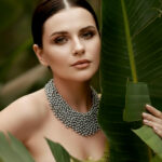 Silver Stonelike Crystal Necklace