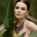 Silver Teardrop Beaded Necklace