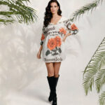 Sunflower Printed Mini Shirt Dress